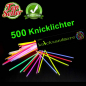 Preview: 500 Knicklichter im 6 Farben Mix