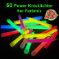 Preview: 50 Power Knicklichter 6 Farben Mix