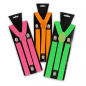 Preview: Neon Hosenträger Set - grün, orange, pink-verpackt
