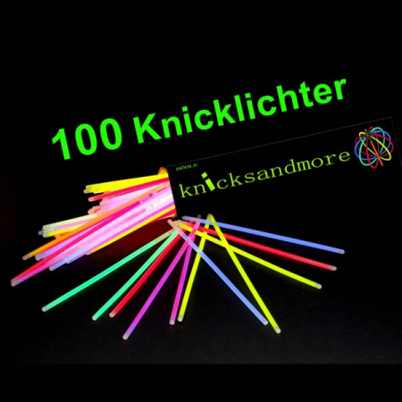 100 Knicklichter 6er Farbmix