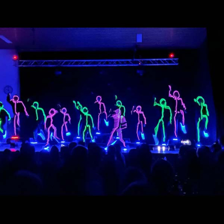 El Wire Leuchtschnur in Tanzshow