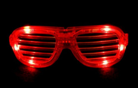 Led shutter-brille-rot