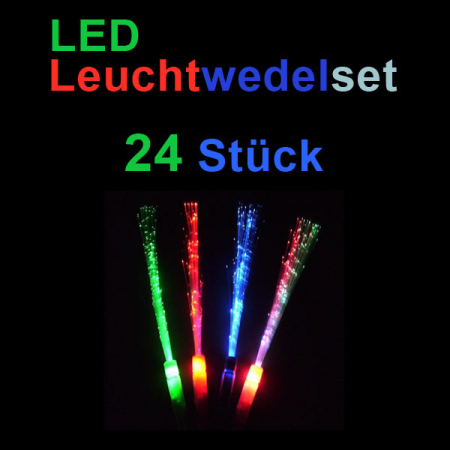 LED Leuchtwedel 24er Set multicolor