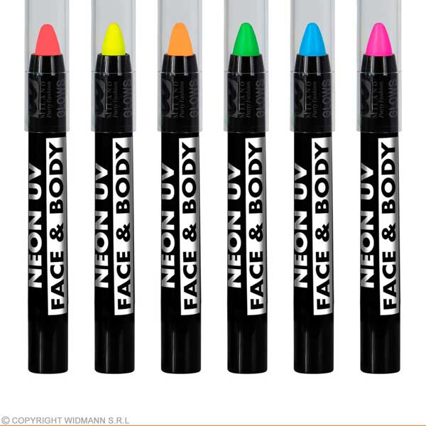 UV Neon Körper Farben 6 Stift Set