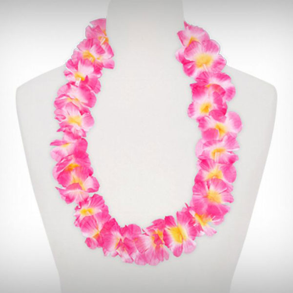Hawaiikette-pink-weiss-gelb