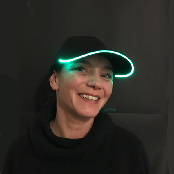 LED basecap-blau