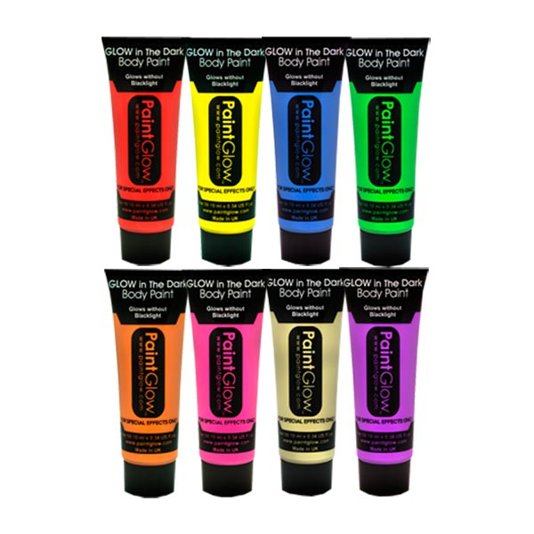8 X Nachtleuchtfarben Glow In The Dark Uv Neon Schwarzlicht UV Farbe Glow in the dark 8 x 13 ml - Schweizer Shop